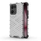 For OPPO Reno13 Pro 5G Global Honeycomb Shockproof Phone Case(White) - 1