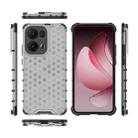 For OPPO Reno13 Pro 5G Global Honeycomb Shockproof Phone Case(White) - 3