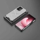For OPPO Reno13 F 5G Global Honeycomb Shockproof Phone Case(White) - 2