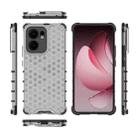 For OPPO Reno13 F 5G Global Honeycomb Shockproof Phone Case(White) - 3