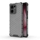 For OPPO Reno13 F 5G Global Honeycomb Shockproof Phone Case(Black) - 1