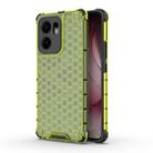 For OPPO Reno13 F 5G Global Honeycomb Shockproof Phone Case(Green) - 1