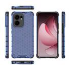 For OPPO Reno13 F 5G Global Honeycomb Shockproof Phone Case(Blue) - 3