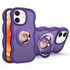 For iPhone 12 Mirror Holder MagSafe Phone Case(Purple) - 1