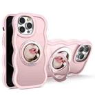 For iPhone 12 Pro Mirror Holder MagSafe Phone Case(Pink) - 1