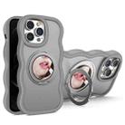For iPhone 12 Pro Max Mirror Holder MagSafe Phone Case(Grey) - 1