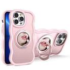 For iPhone 13 Pro Max Mirror Holder MagSafe Phone Case(Pink) - 1