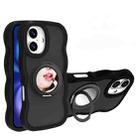 For iPhone 16 Plus Mirror Holder MagSafe Phone Case(Black) - 1