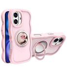 For iPhone 16 Plus Mirror Holder MagSafe Phone Case(Purple) - 1