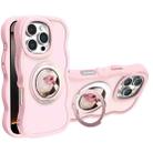 For iPhone 16 Pro Mirror Holder MagSafe Phone Case(Pink) - 1