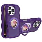 For iPhone 16 Pro Mirror Holder MagSafe Phone Case(Purple) - 1