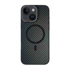 For iPhone 13 Carbon Fiber MagSafe Magnetic Phone Case(Black) - 1