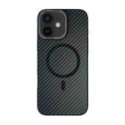 For iPhone 12 Carbon Fiber MagSafe Magnetic Phone Case(Black) - 1