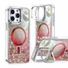 For iPhone 16 Pro Epoxy CD Texture Lens Holder MagSafe Phone Case(Red) - 1