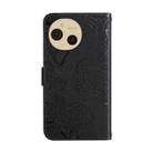 For Sharp Aquos sense9 Skin Feel Butterfly Embossed Flip Leather Phone Case(Black) - 3