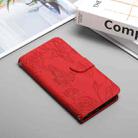 For Sharp Aquos sense9 Skin Feel Butterfly Embossed Flip Leather Phone Case(Red) - 2