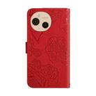 For Sharp Aquos sense9 Skin Feel Butterfly Embossed Flip Leather Phone Case(Red) - 3