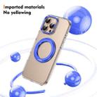 For iPhone 16 Pro Max Ice-Cold Rotating Ring Holder PC MagSafe Phone Case(Blue) - 2