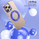 For iPhone 16 Pro Ice-Cold Rotating Ring Holder PC MagSafe Phone Case(Blue) - 3