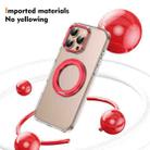 For iPhone 16 Pro Ice-Cold Rotating Ring Holder PC MagSafe Phone Case(Red) - 2