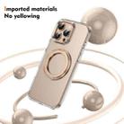 For iPhone 16 Pro Ice-Cold Rotating Ring Holder PC MagSafe Phone Case(Desert Gold) - 2