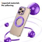 For iPhone 16 Pro Ice-Cold Rotating Ring Holder PC MagSafe Phone Case(Purple) - 2