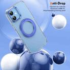 For iPhone 16 Ice-Cold Rotating Ring Holder PC MagSafe Phone Case(Blue) - 2