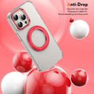 For iPhone 15 Pro Max Ice-Cold Rotating Ring Holder PC MagSafe Phone Case(Red) - 2