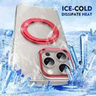 For iPhone 15 Pro Max Ice-Cold Rotating Ring Holder PC MagSafe Phone Case(Red) - 3