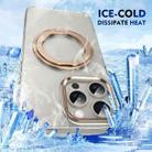 For iPhone 15 Pro Max Ice-Cold Rotating Ring Holder PC MagSafe Phone Case(Desert Gold) - 3