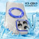 For iPhone 15 Pro Ice-Cold Rotating Ring Holder PC MagSafe Phone Case(Blue) - 3