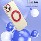 For iPhone 15 Plus / 14 Plus Ice-Cold Rotating Ring Holder PC MagSafe Phone Case(Red) - 2