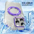 For iPhone 14 Pro Max Ice-Cold Rotating Ring Holder PC MagSafe Phone Case(Purple) - 3