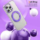 For iPhone 13 Pro Max Ice-Cold Rotating Ring Holder PC MagSafe Phone Case(Purple) - 2