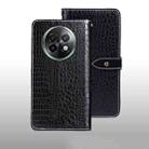 For Realme 13+ 5G idewei Crocodile Texture Leather Phone Case(Black) - 2