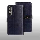 For Sony Xperia 1 VI idewei Crocodile Texture Leather Phone Case(Dark Blue) - 2