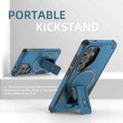 For Samsung Galaxy S24 5G / S25 5G Armor MagSafe Holder PC Hybrid TPU Phone Case(Dark Blue) - 2
