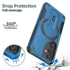 For Samsung Galaxy S24 5G / S25 5G Armor MagSafe Holder PC Hybrid TPU Phone Case(Dark Blue) - 3