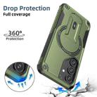 For Samsung Galaxy S24+ 5G / S25+ 5G Armor MagSafe Holder PC Hybrid TPU Phone Case(Army Green) - 3