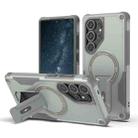 For Samsung Galaxy S24 Ultra 5G Armor MagSafe Holder PC Hybrid TPU Phone Case(Grey) - 1