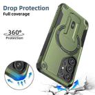 For Samsung Galaxy S24 Ultra 5G Armor MagSafe Holder PC Hybrid TPU Phone Case(Army Green) - 3