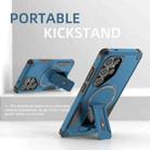 For Samsung Galaxy S25 Ultra 5G Armor MagSafe Holder PC Hybrid TPU Phone Case(Dark Blue) - 2