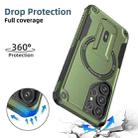 For Samsung Galaxy S25 Ultra 5G Armor MagSafe Holder PC Hybrid TPU Phone Case(Army Green) - 3