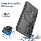 For Samsung Galaxy S25 Ultra 5G Armor MagSafe Holder PC Hybrid TPU Phone Case(Black) - 3