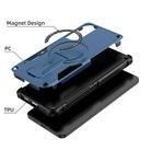 For Samsung Galaxy S25 Edge 5G Armor MagSafe Holder PC Hybrid TPU Phone Case(Dark Blue) - 2