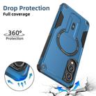 For Samsung Galaxy S25 Edge 5G Armor MagSafe Holder PC Hybrid TPU Phone Case(Dark Blue) - 3