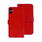 For Samsung Galaxy A06 4G idewei Crazy Horse Texture Leather Phone Case(Red) - 1