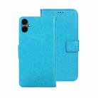 For Samsung Galaxy A06 4G idewei Crazy Horse Texture Leather Phone Case(Sky Blue) - 1