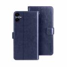 For Samsung Galaxy A06 4G idewei Crazy Horse Texture Leather Phone Case(Blue) - 1