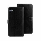 For Samsung Galaxy A06 4G idewei Crazy Horse Texture Leather Phone Case(Black) - 1